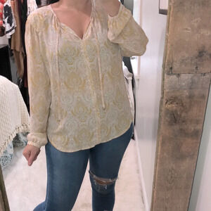 Rose & Olive size large pink paisley shirt